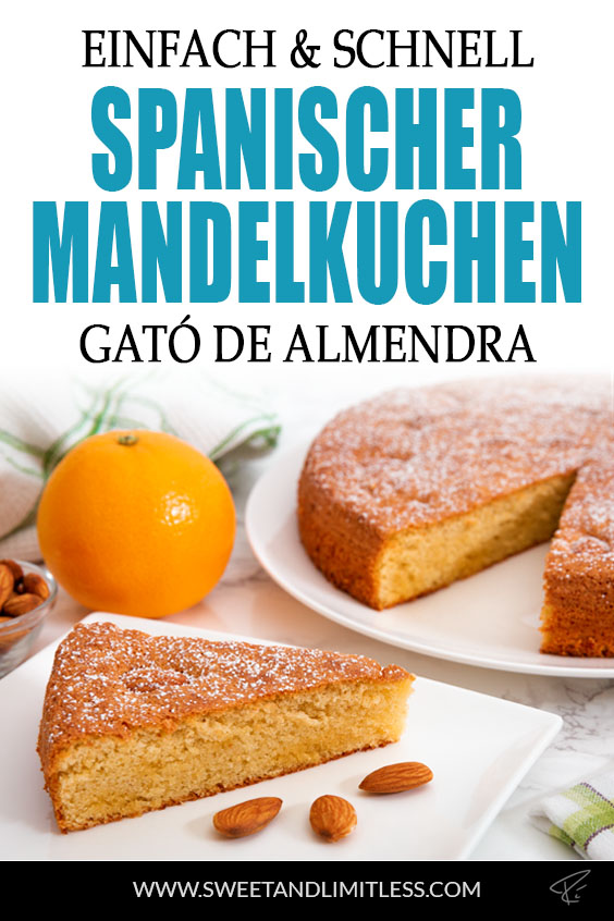 Spanischer Mandelkuchen gató de almendra Pinterest Cover