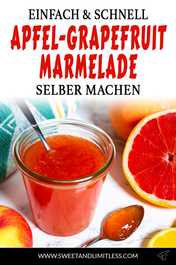 Apfel-Grapefruit-Marmelade Pinterest Cover